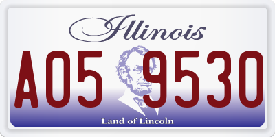 IL license plate A059530