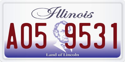 IL license plate A059531