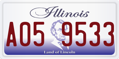 IL license plate A059533