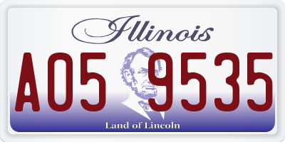 IL license plate A059535