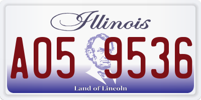 IL license plate A059536