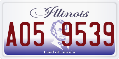 IL license plate A059539
