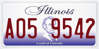 IL license plate A059542