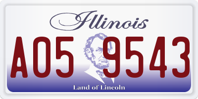 IL license plate A059543