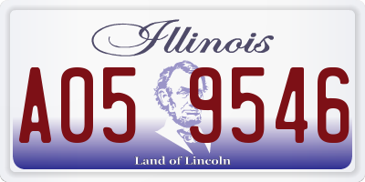 IL license plate A059546