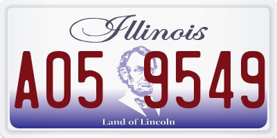 IL license plate A059549