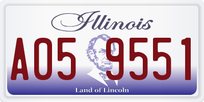 IL license plate A059551