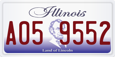 IL license plate A059552