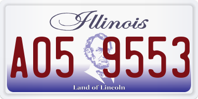 IL license plate A059553