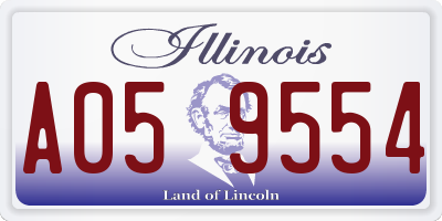 IL license plate A059554