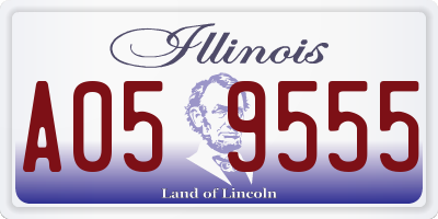 IL license plate A059555