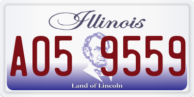 IL license plate A059559