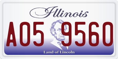 IL license plate A059560