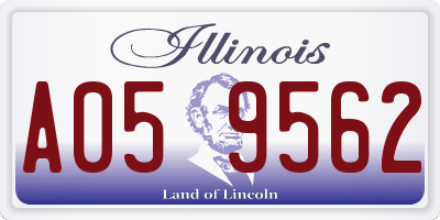 IL license plate A059562