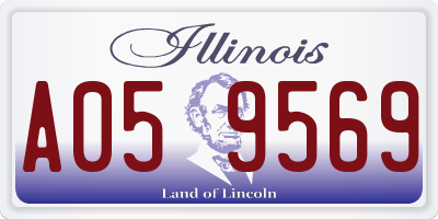 IL license plate A059569