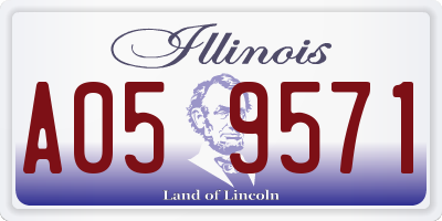 IL license plate A059571