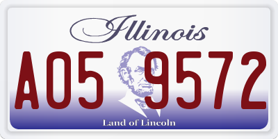 IL license plate A059572