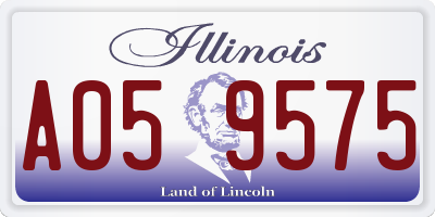 IL license plate A059575