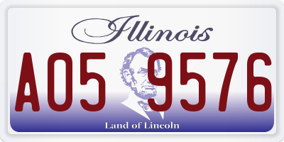 IL license plate A059576