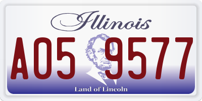 IL license plate A059577