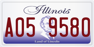 IL license plate A059580