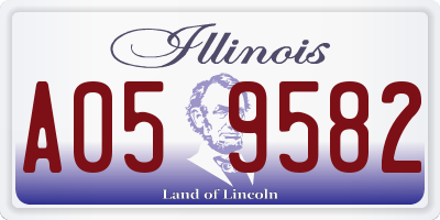 IL license plate A059582