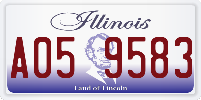 IL license plate A059583