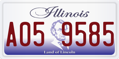 IL license plate A059585