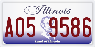 IL license plate A059586