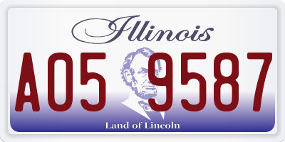 IL license plate A059587