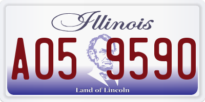 IL license plate A059590