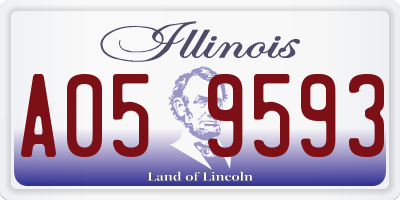 IL license plate A059593