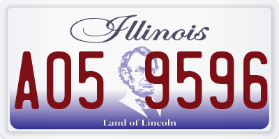 IL license plate A059596