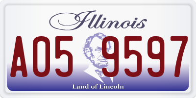 IL license plate A059597