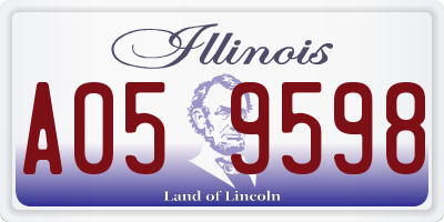 IL license plate A059598