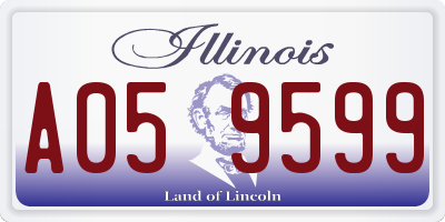 IL license plate A059599