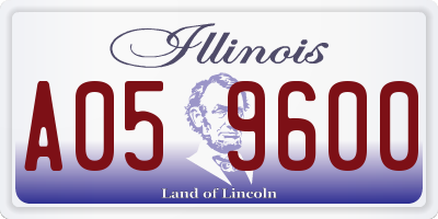 IL license plate A059600