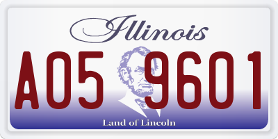 IL license plate A059601