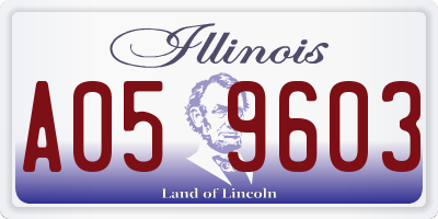IL license plate A059603