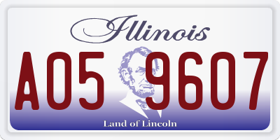 IL license plate A059607
