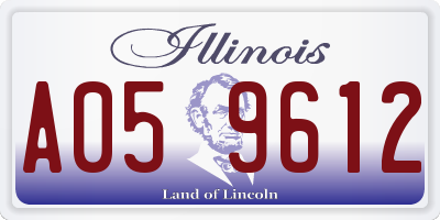 IL license plate A059612
