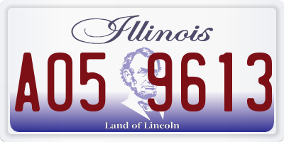 IL license plate A059613