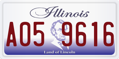 IL license plate A059616