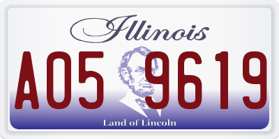 IL license plate A059619
