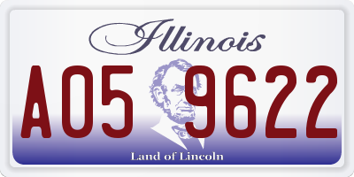 IL license plate A059622
