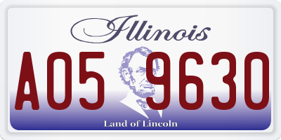 IL license plate A059630