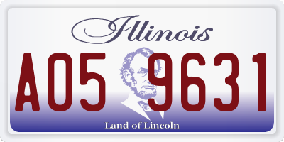 IL license plate A059631