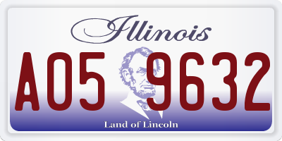 IL license plate A059632
