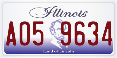 IL license plate A059634