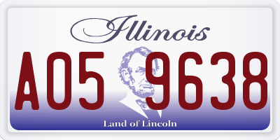 IL license plate A059638